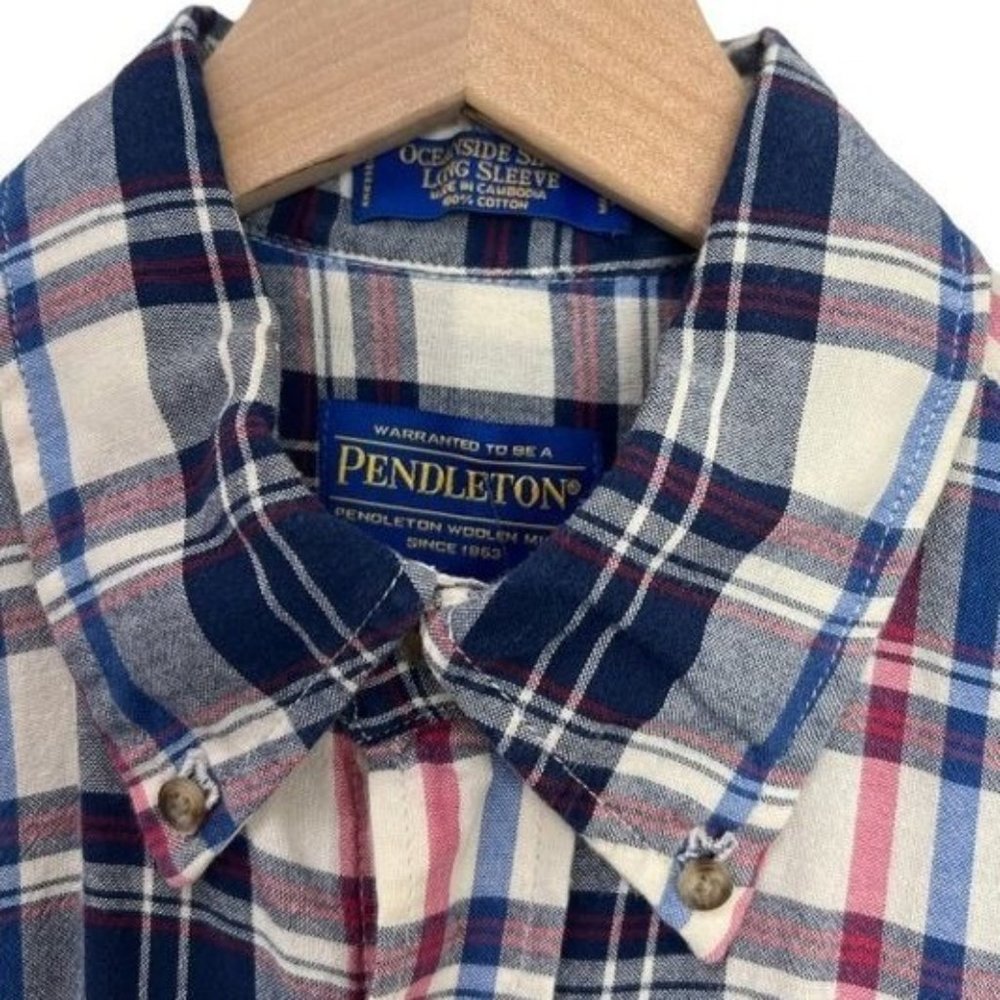 Pendleton Oceanside Plaid Button Up Collar Shirt … - image 3